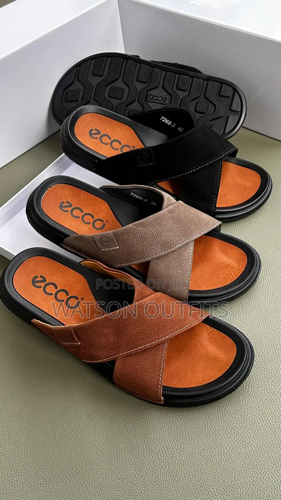 Clarks and Ecco Newly Branded Men's Leather Sandals Materials Original