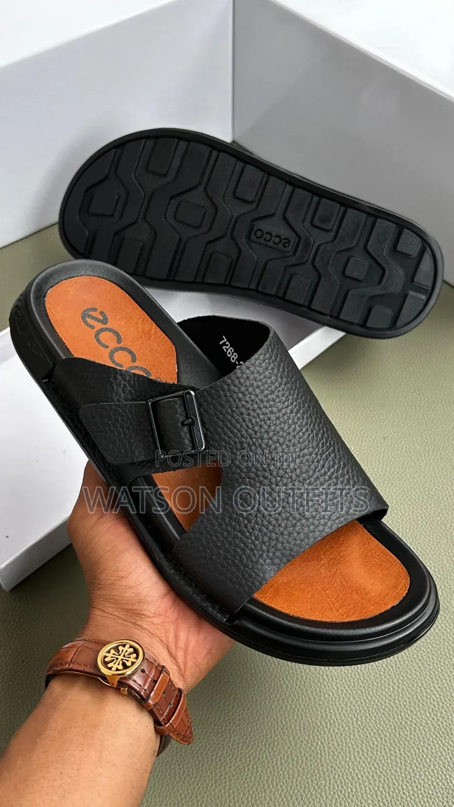 Clarks and Ecco Newly Branded Men's Leather Sandals Materials Original