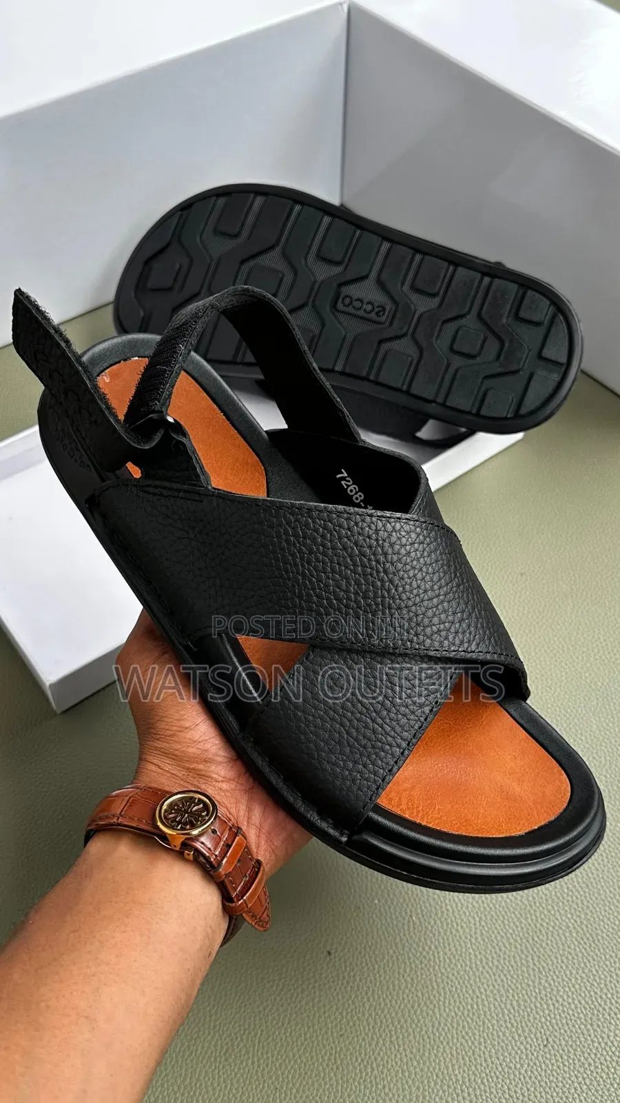 Clarks and Ecco Newly Branded Men's Leather Sandals Materials Original