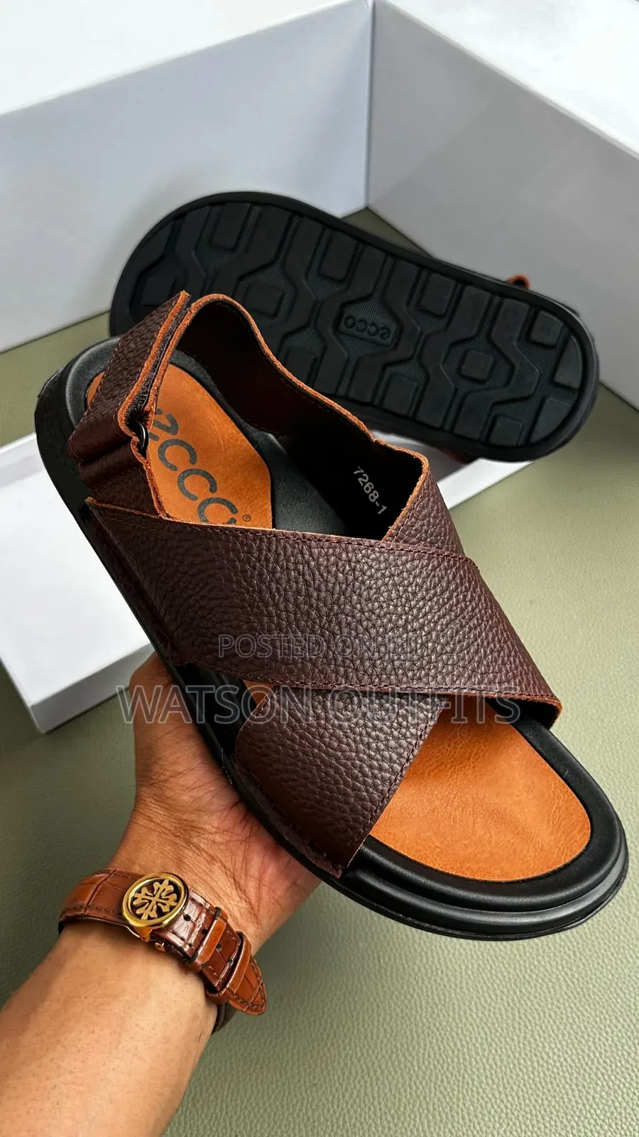 Clarks and Ecco Newly Branded Men's Leather Sandals Materials Original