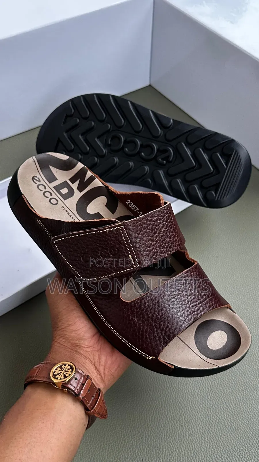 Clarks and Ecco Newly Branded Men's Leather Sandals Materials Original