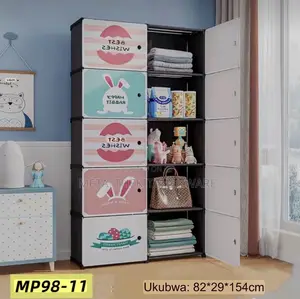 Plastic Wardrobe Organizer Shelf (5 Shelves)