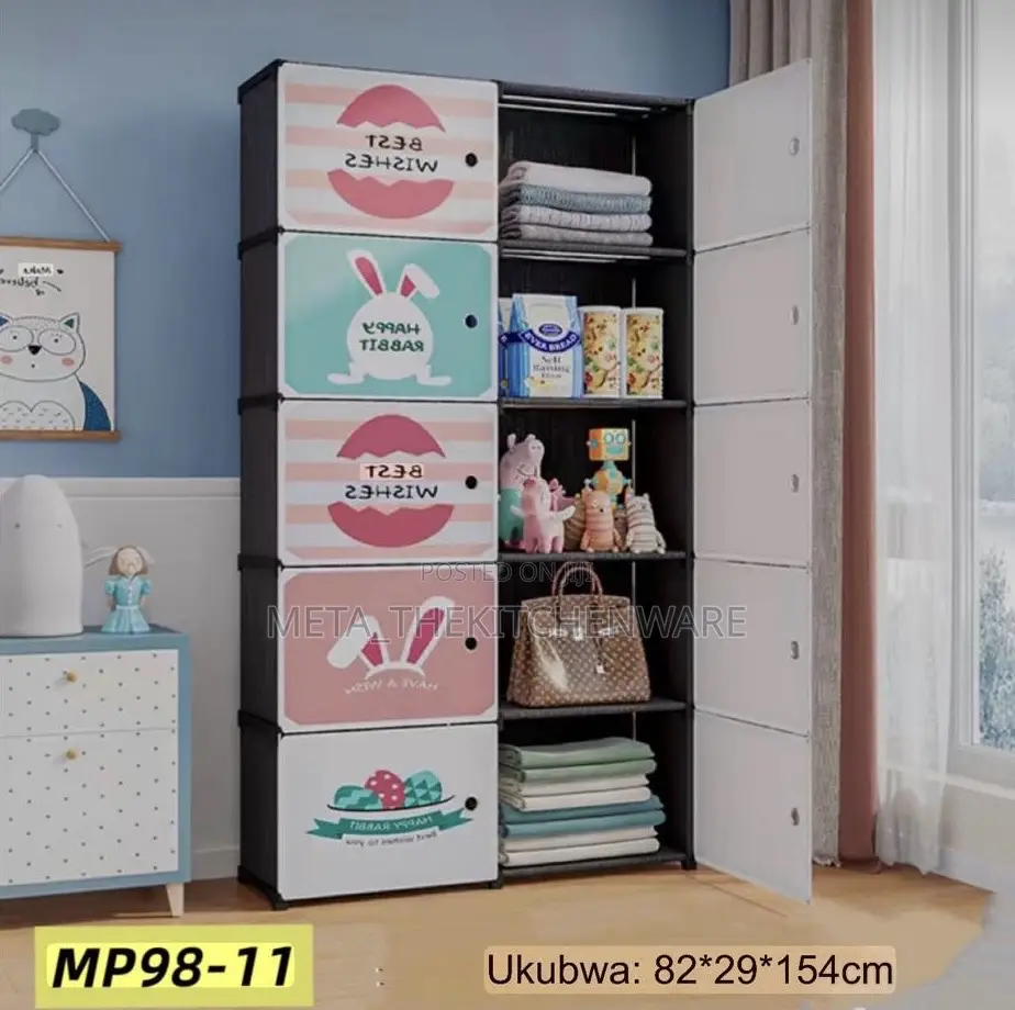 Plastic Wardrobe Organizer Shelf (5 Shelves)
