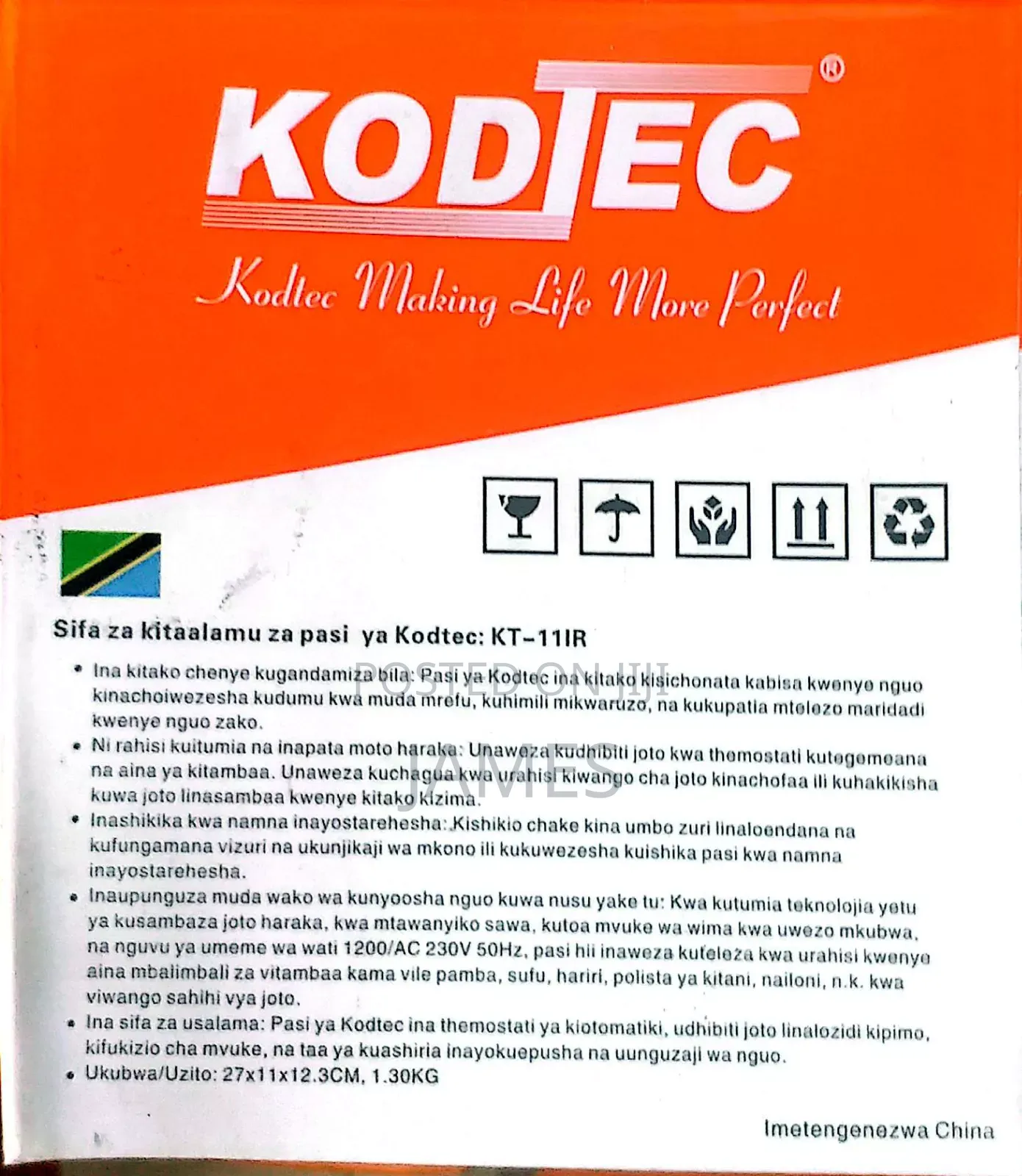 Kodtec Dry Iron Product