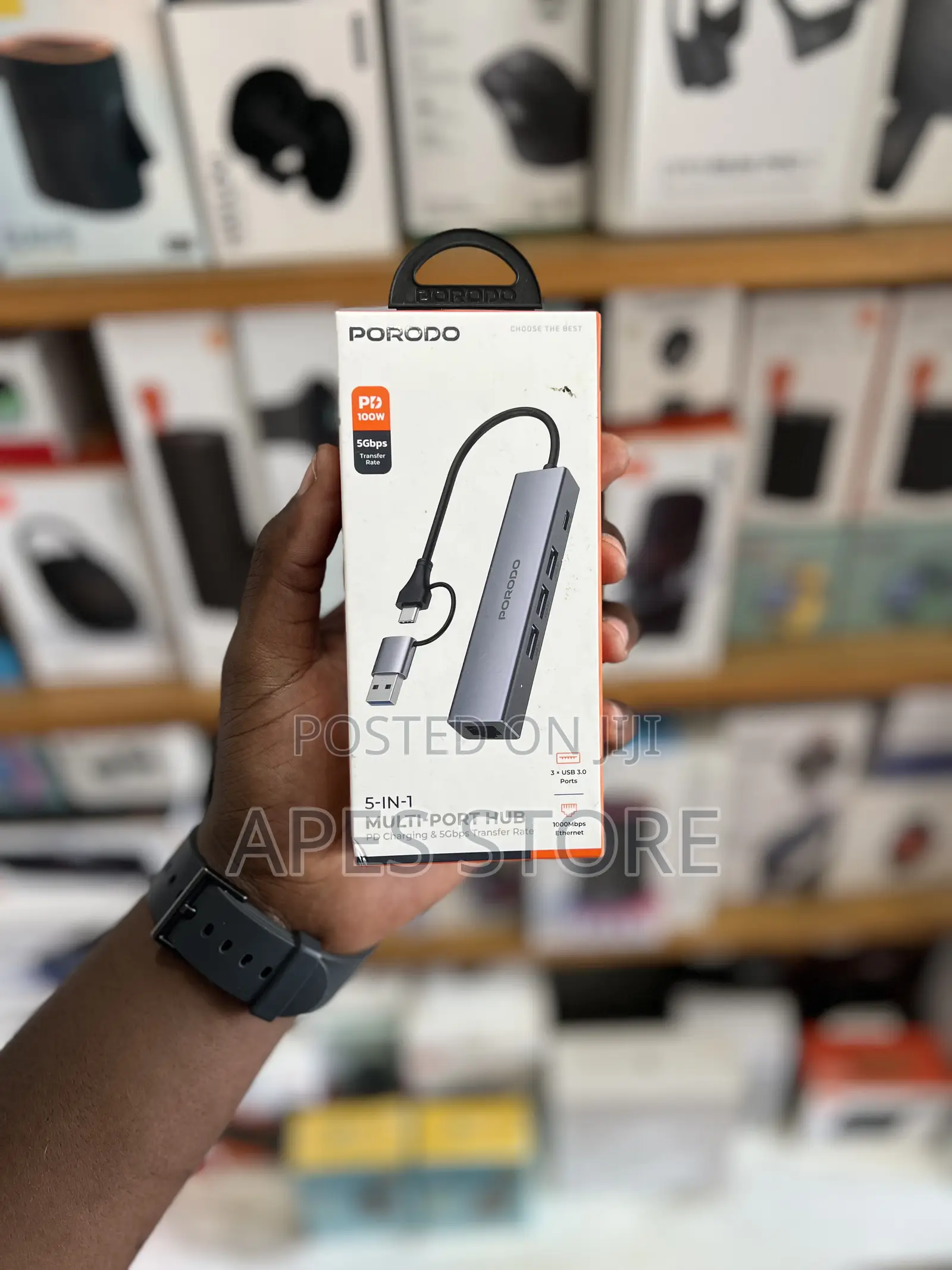 Porodo Multi Port Hub 5 in 1