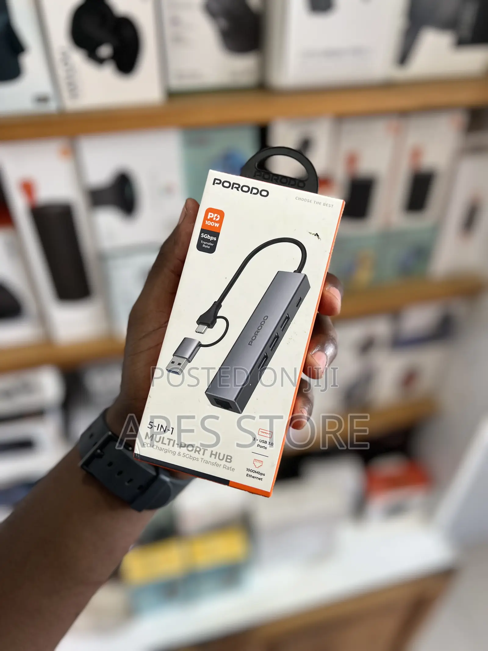 Porodo Multi Port Hub 5 in 1