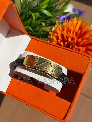 Ca Bracelet for Men Black and Gold