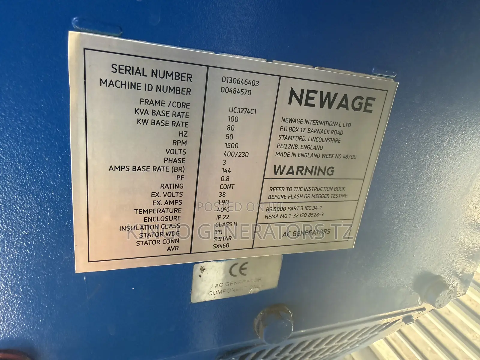 Generator Perkins 100kva
