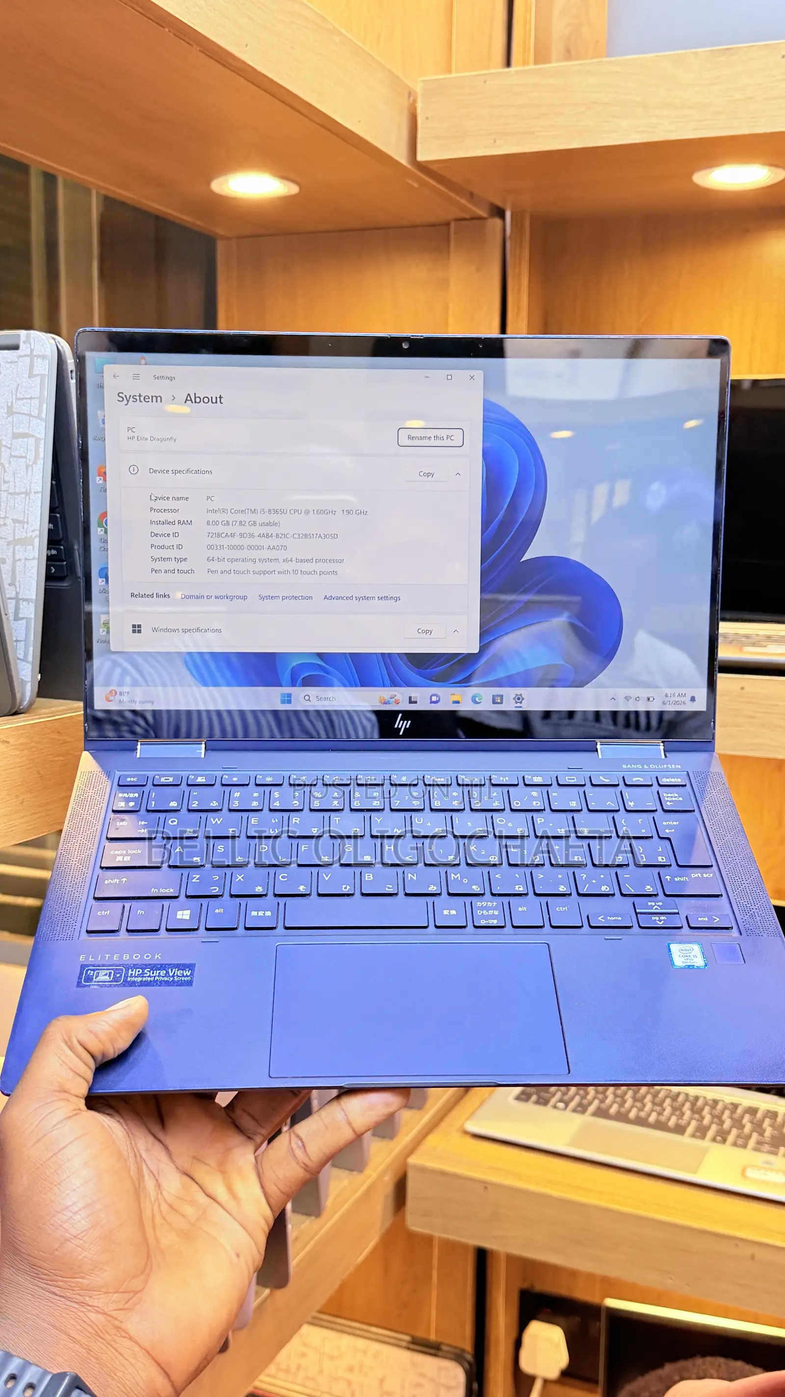 Laptop HP Dragonfly G1 8GB Intel Core i5 SSD 512GB