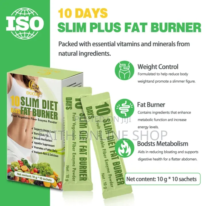 Duozi 10 Days Slim Diet Fat Burner Fruit Vegetable Fiber Enzyme 100g