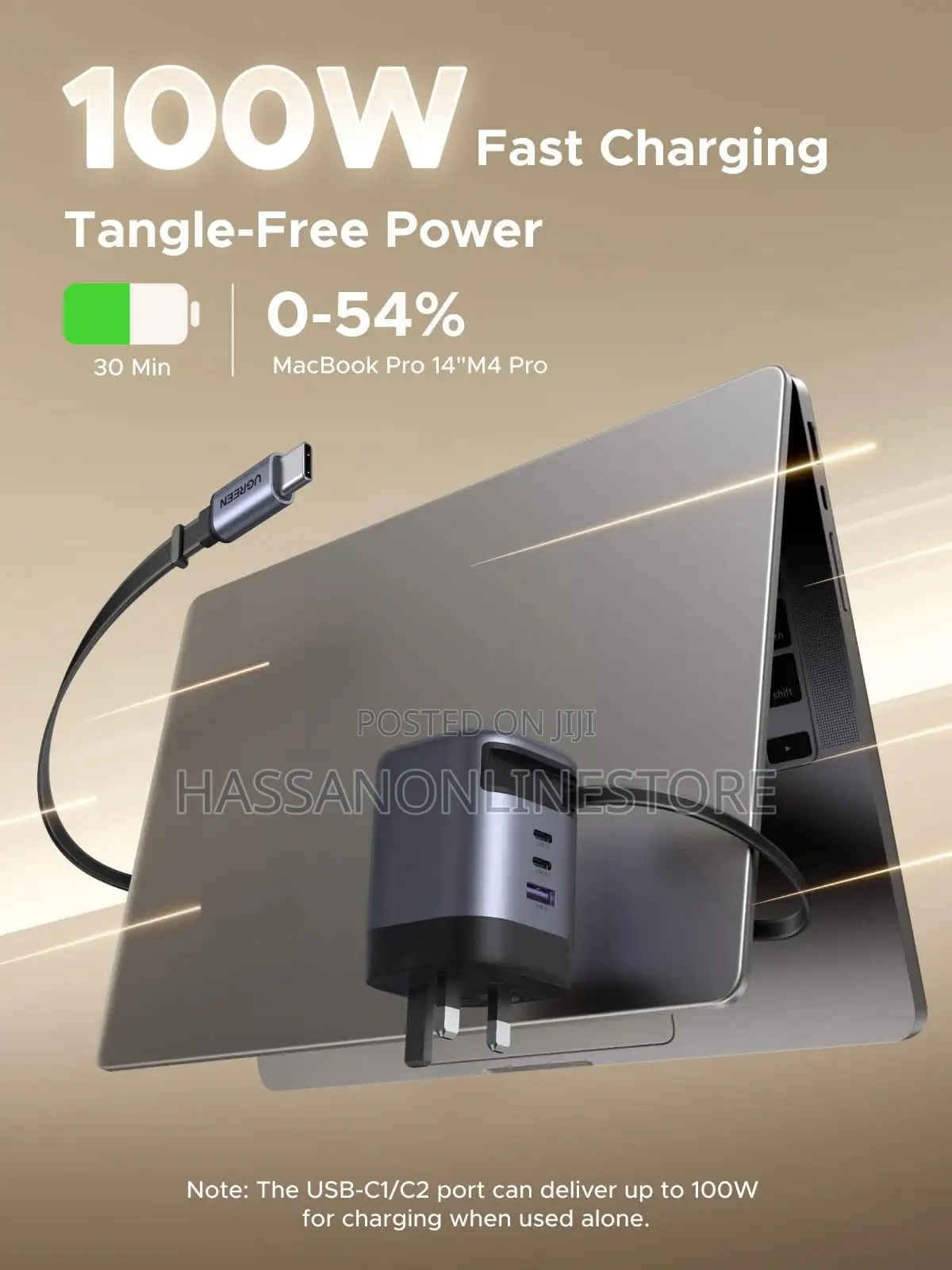 Ugreen Nexode 100w Charger With Retractable Usb-C Cable
