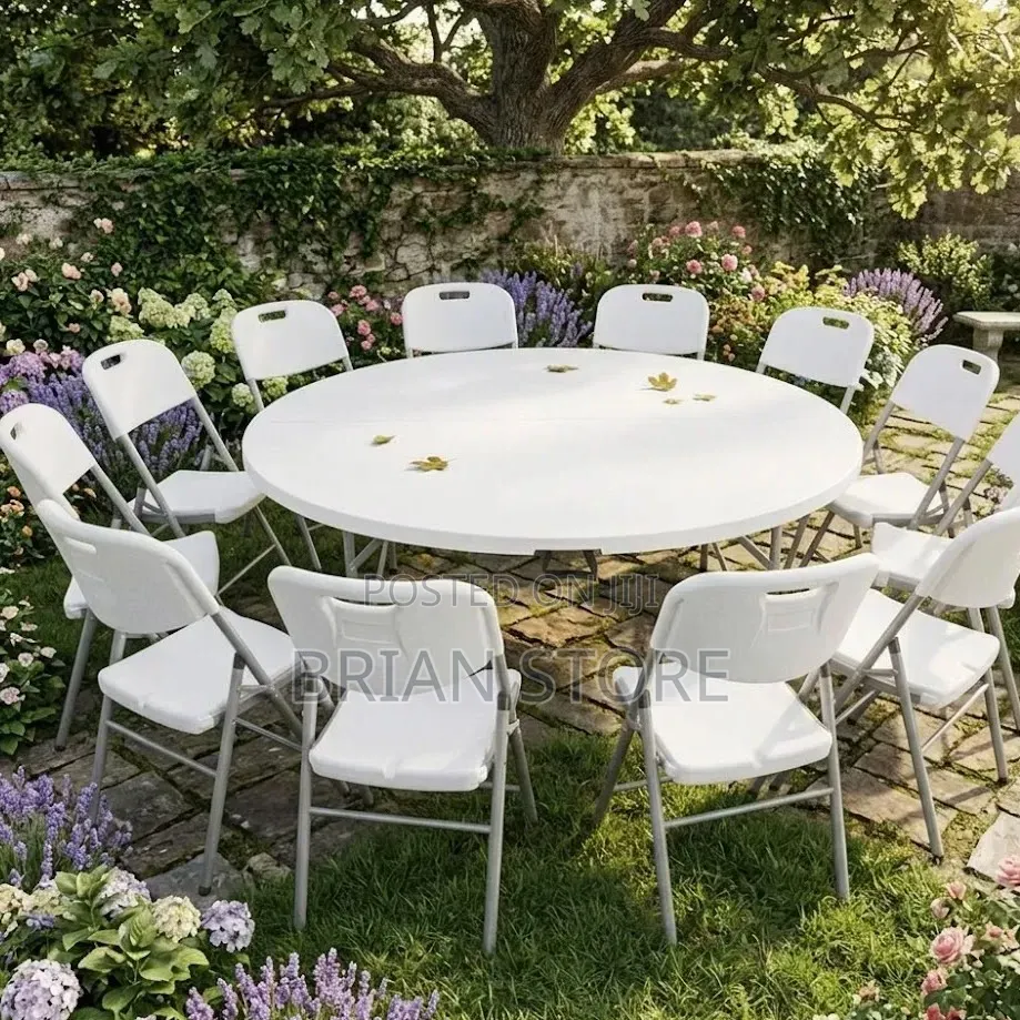 Foldable Table and Chairs Set 12 Chair