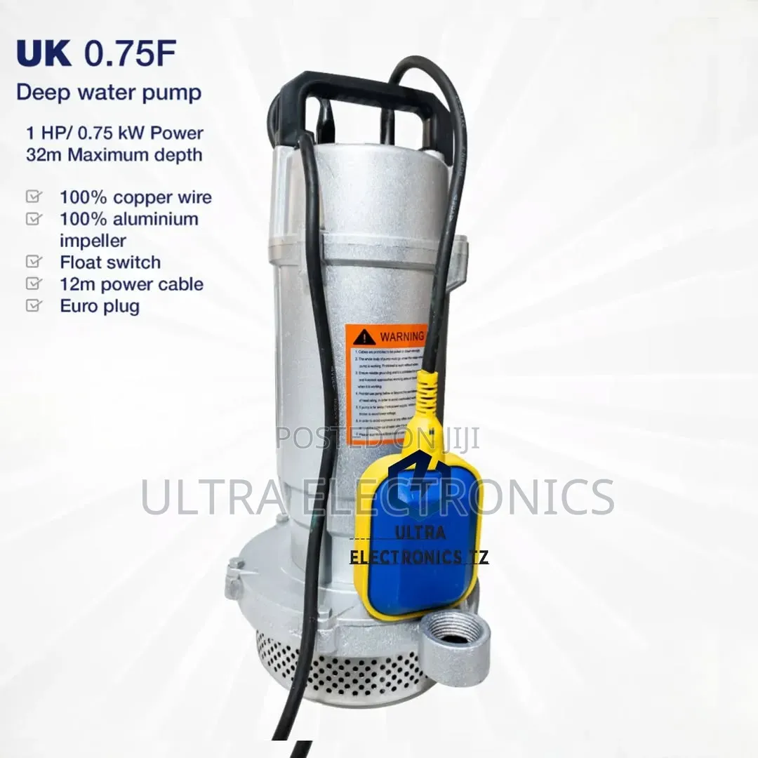 Mr Uk Deep Pump/ Sewage Pump 1 Hp and 0.75 W