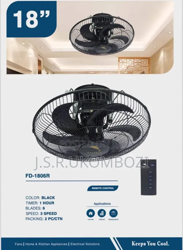 Dolphin Orbit Fan 18 70w With Remote Control