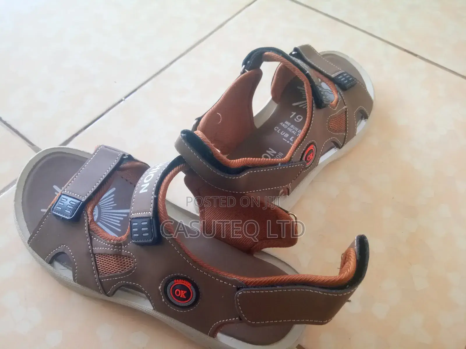Brown Open Men Shoes