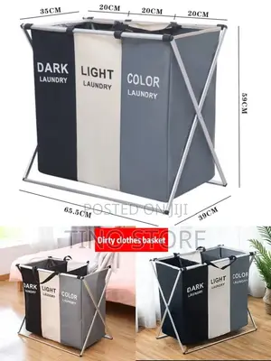 3 Section Laundry Basket Sorter
