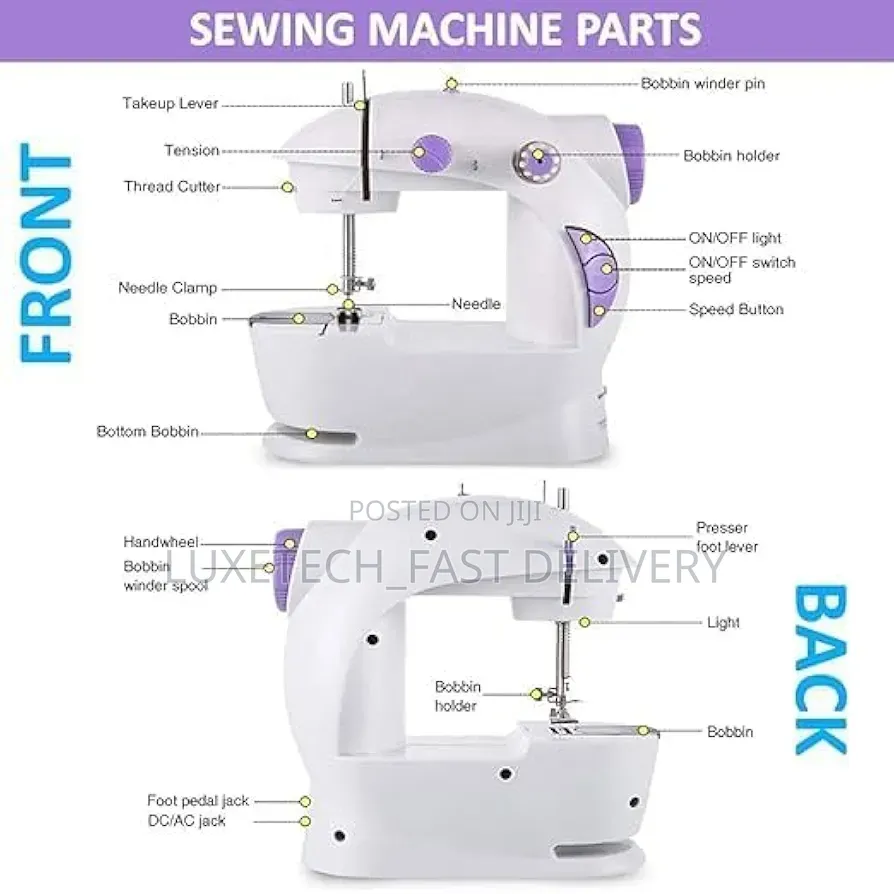 Portable Mini Sewing Machine With Small Extension Table for Home Use