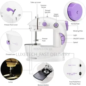 Portable Mini Sewing Machine With Small Extension Table for Home Use