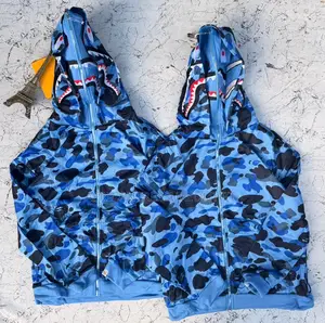 Camo Shark Full Zip Up Hoodies Collection