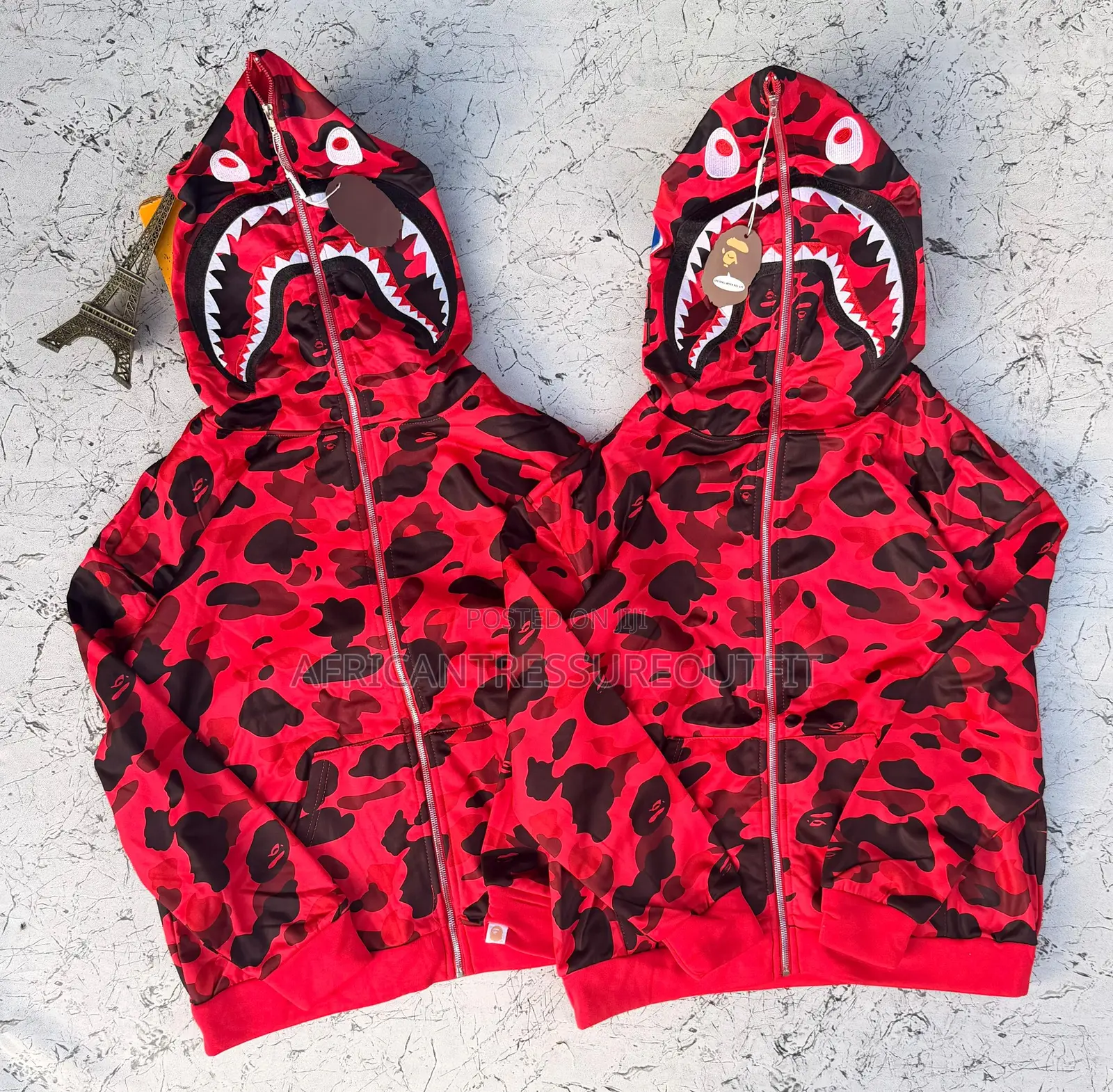 Camo Shark Full Zip Up Hoodies Collection