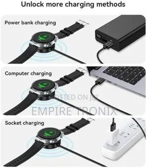 Yesido Type-C Wireless Magnetic Watch Charger Black