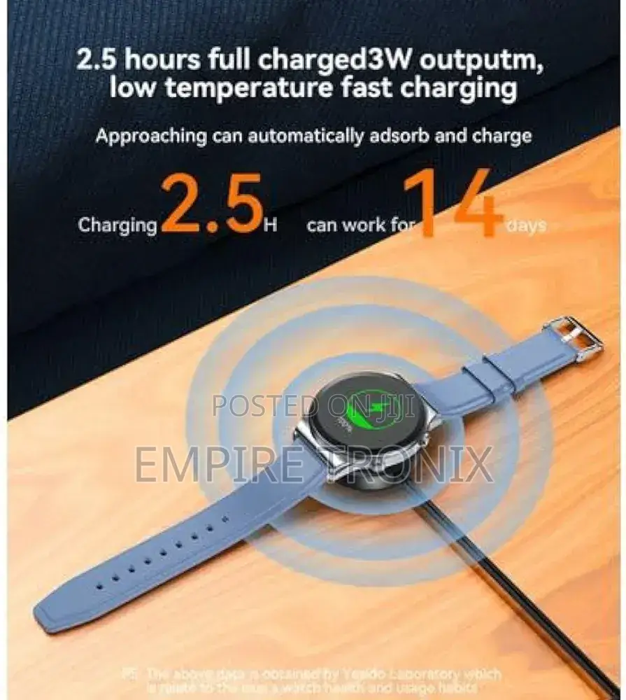 Yesido Type-C Wireless Magnetic Watch Charger Black