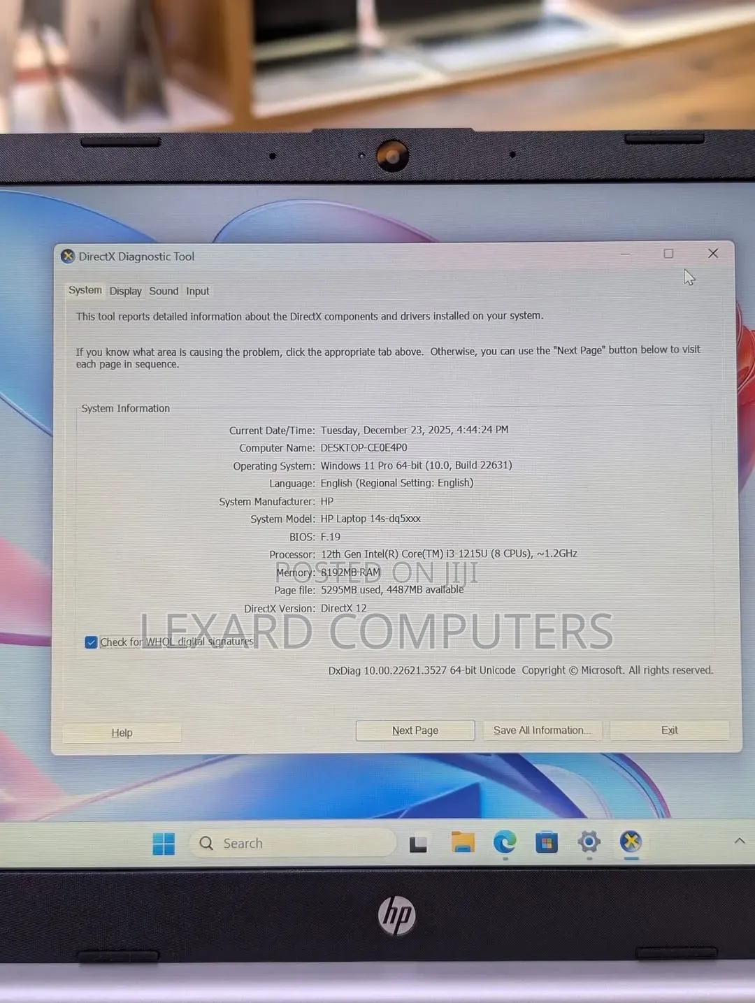 New Laptop HP 14S 8GB Intel Core i3 SSD 256GB