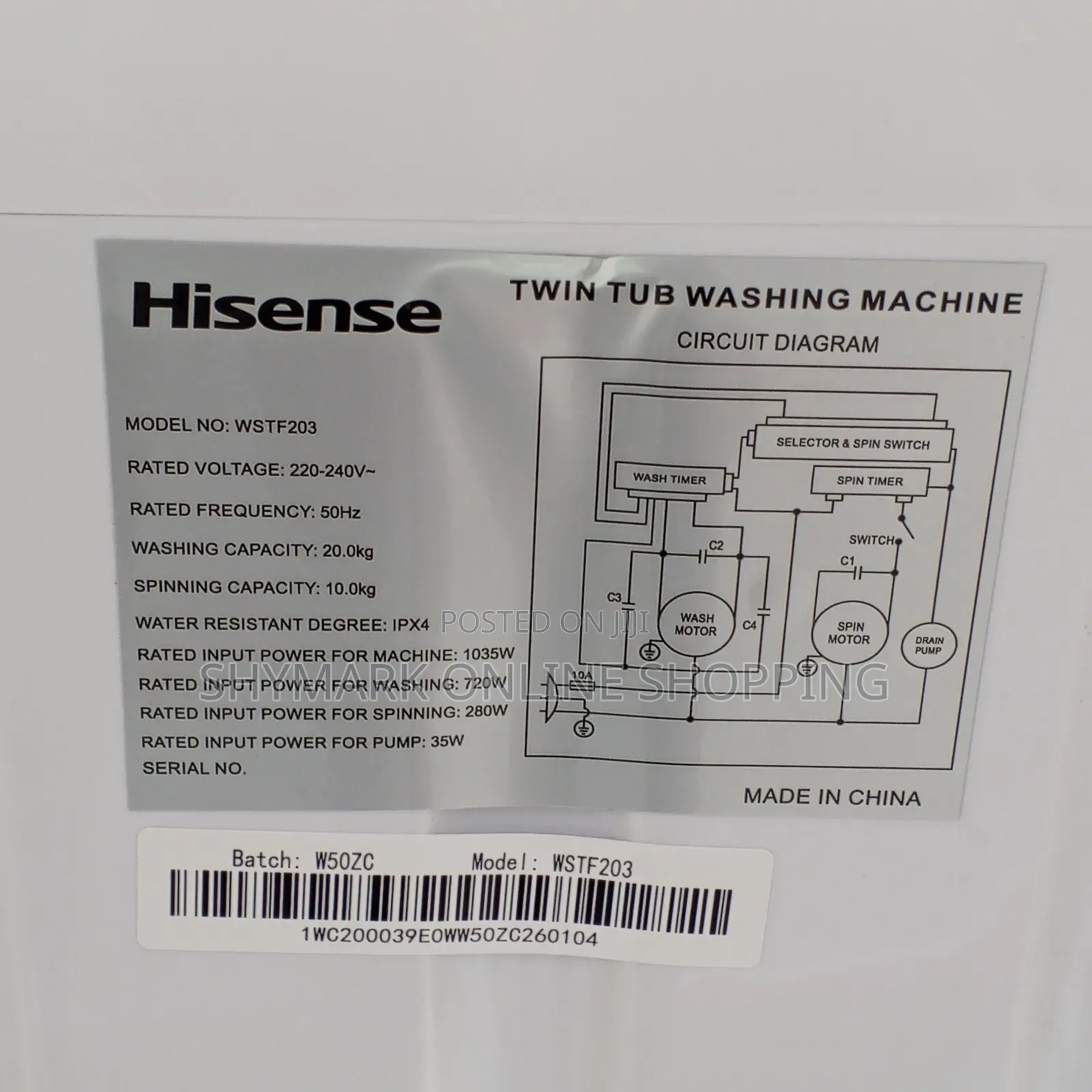 Hisense Washing Machine Manual Twin Tub 20kg