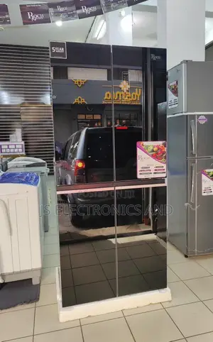 Roch Fridge Four Door 362liter No Frost Technology Black Glass Color