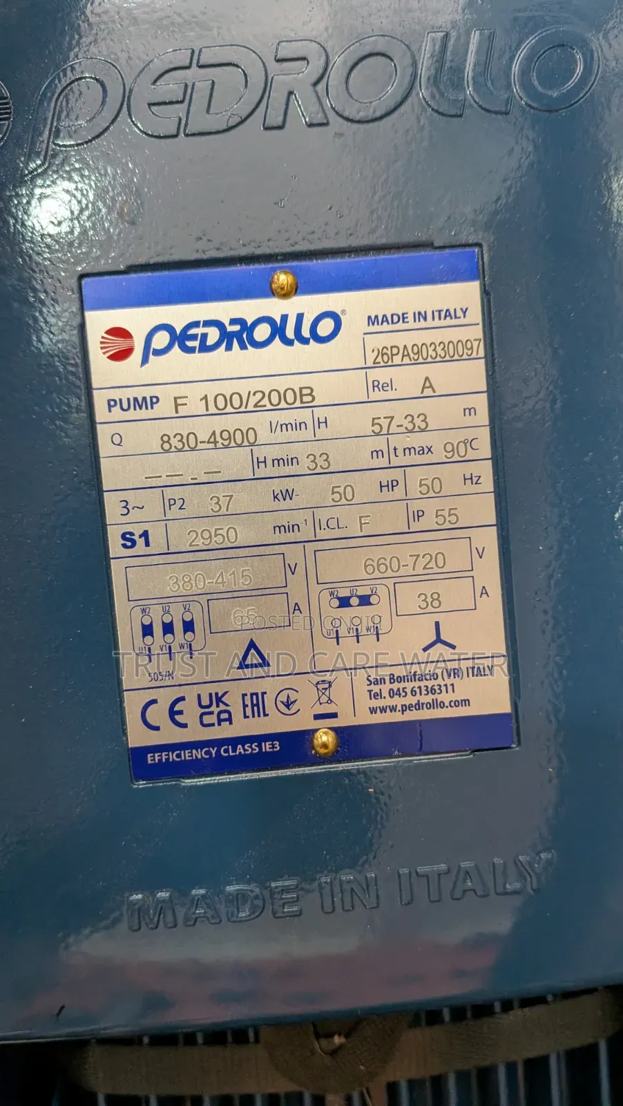 Pedrollo Surface Pump 50hp (3inch×3inch)F100/200b