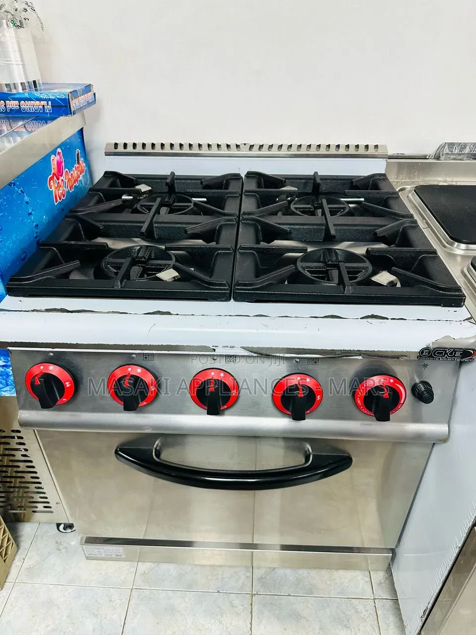 HGR-705a – 4-Burner – Gas Range With Electric Oven – Commercial