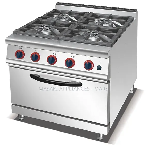 HGR-705a – 4-Burner – Gas Range With Electric Oven – Commercial
