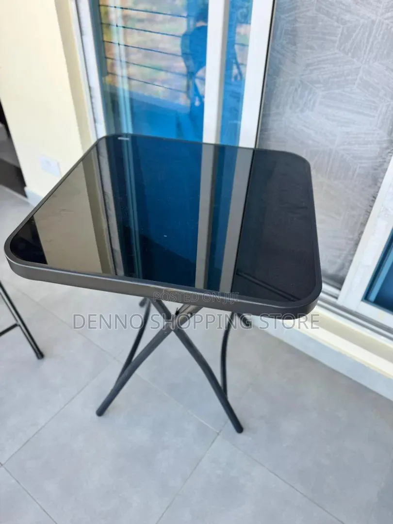 Foldable Table Glass Tempered(Meza Ya Kukunja)