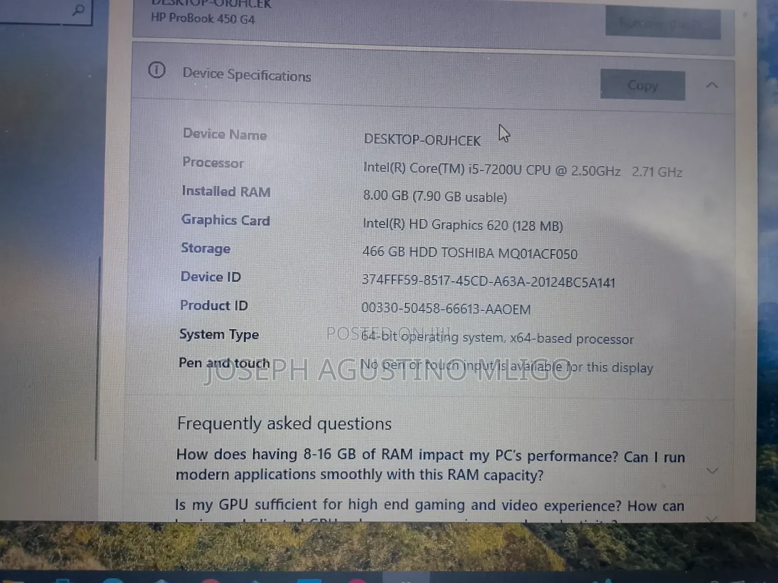 Laptop HP ProBook 11 G2 EE 8GB Intel Core i5 SSD 500GB