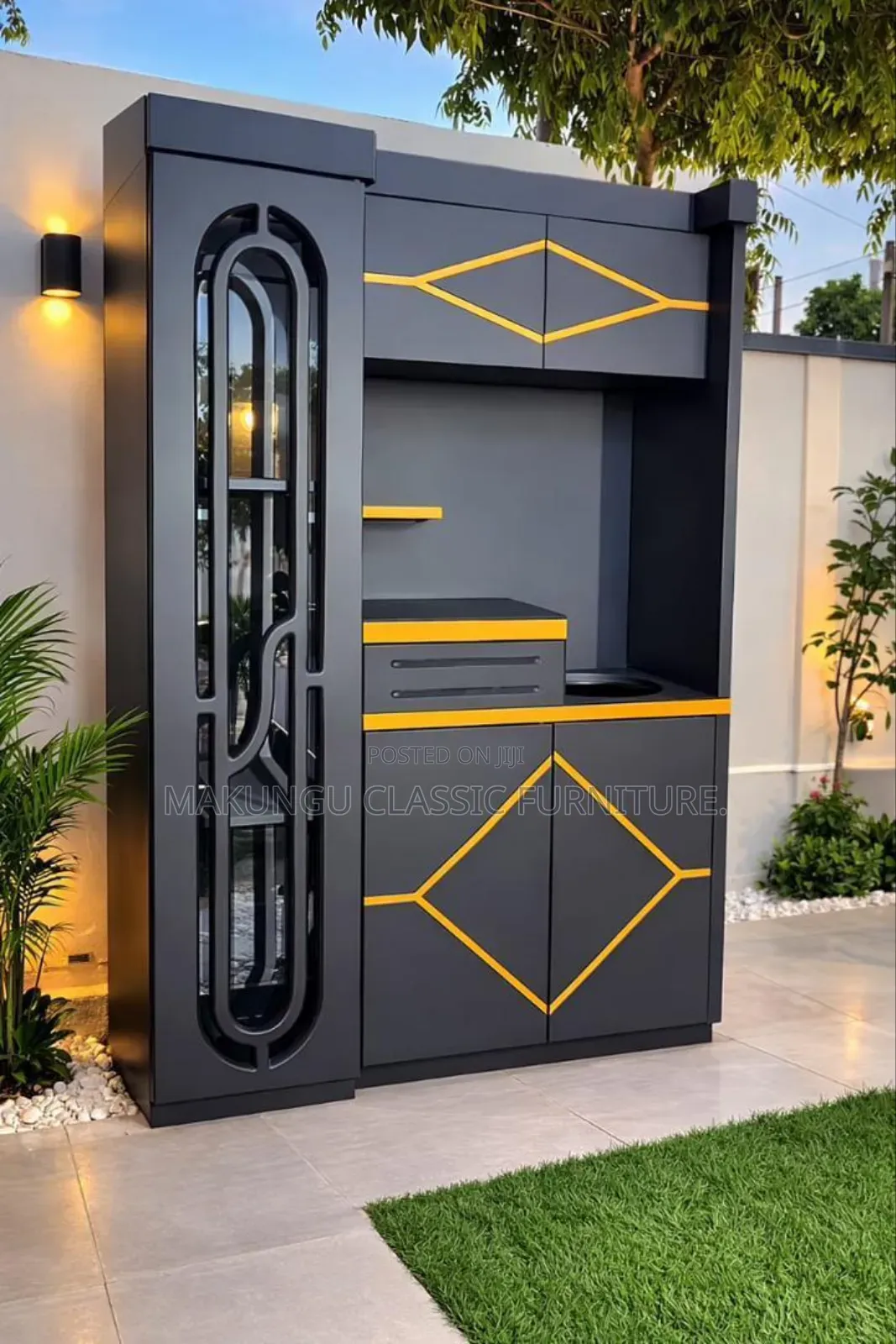 Simple Kitchen Cabinet Ya Kisasa Rangi Ni Nyeusi
