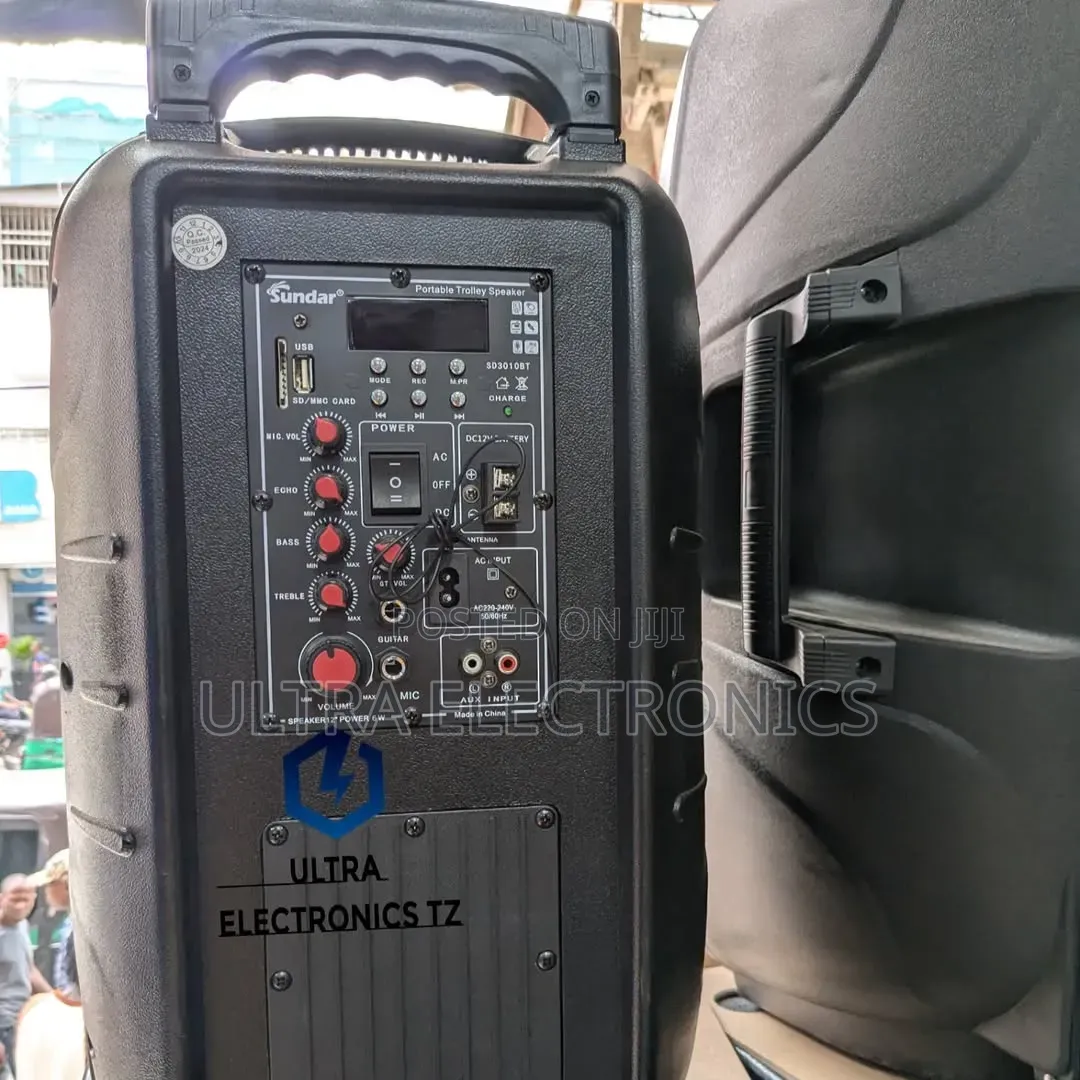Sundar Portable Rechargeable Durable Speaker//Wireless Mic //10 Inches