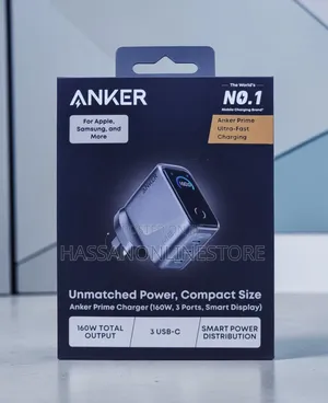 Anker Prime Charger (160w, 3 Ports, Smart Display)