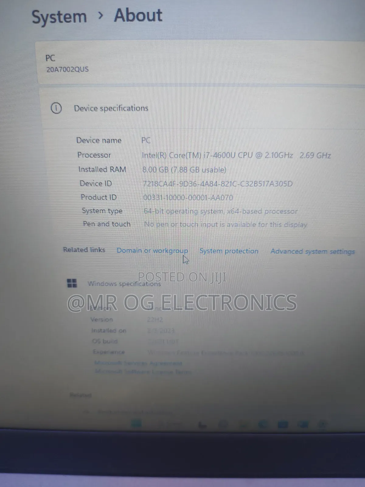 Laptop Lenovo ThinkPad X1 Carbon 8GB Intel Core i7 SSD 256GB