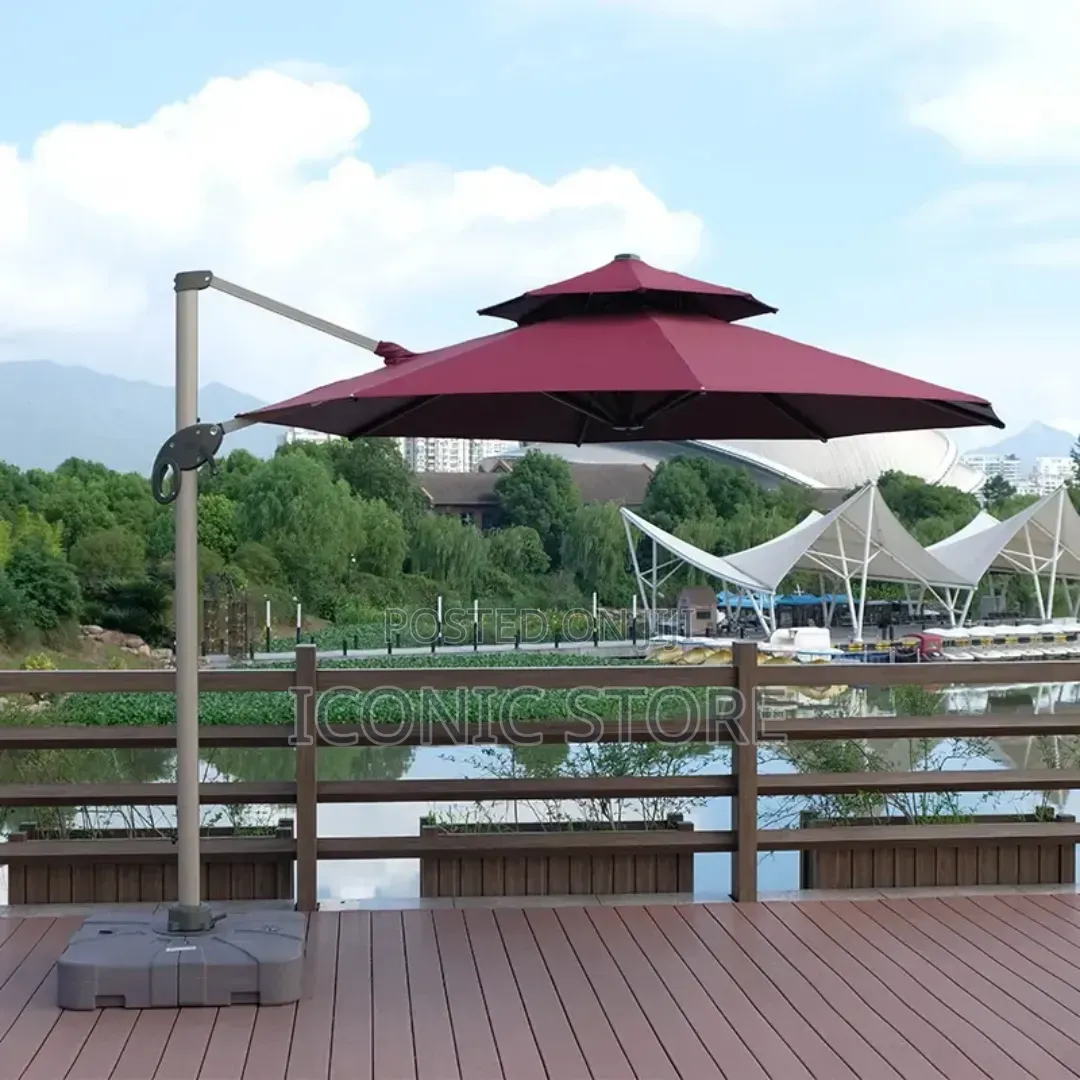 Solar Led Cantilever Patio Umbrella