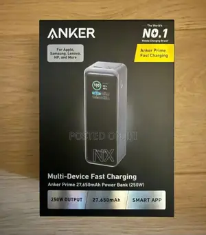 Anker Prime 250watts 27650mah A