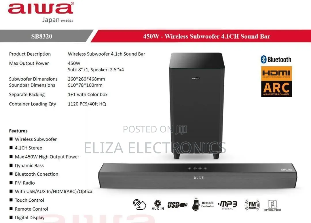 Sound Bar Brand Aiwa Wireless