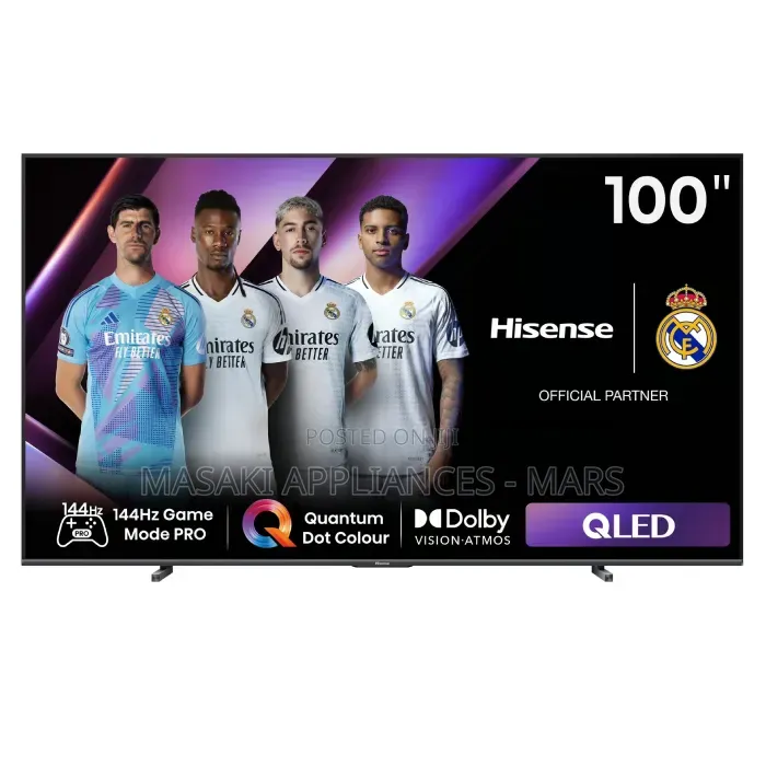 Brand New! Hisense 100” Smart Tv 100e7n Qled Vidaa Gaming Tv 144hz