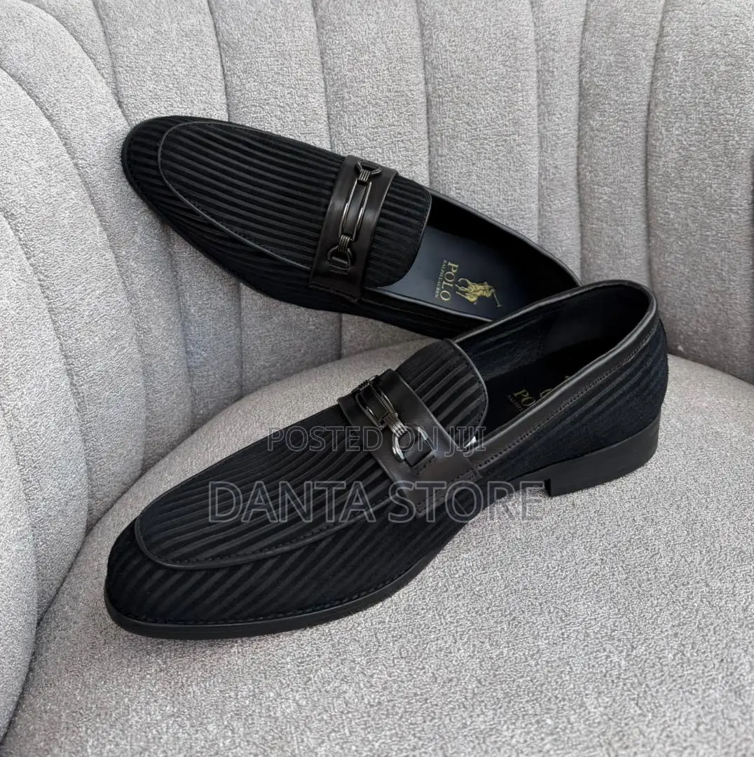Polo Corduroy Moccasins Black