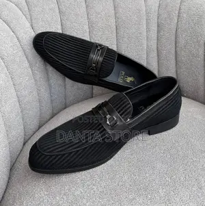 Polo Corduroy Moccasins Black
