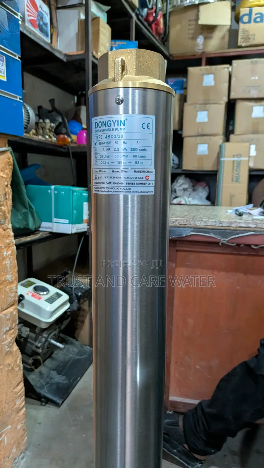 Dongyin Submersible Pump 3hp 3phase (2inch)