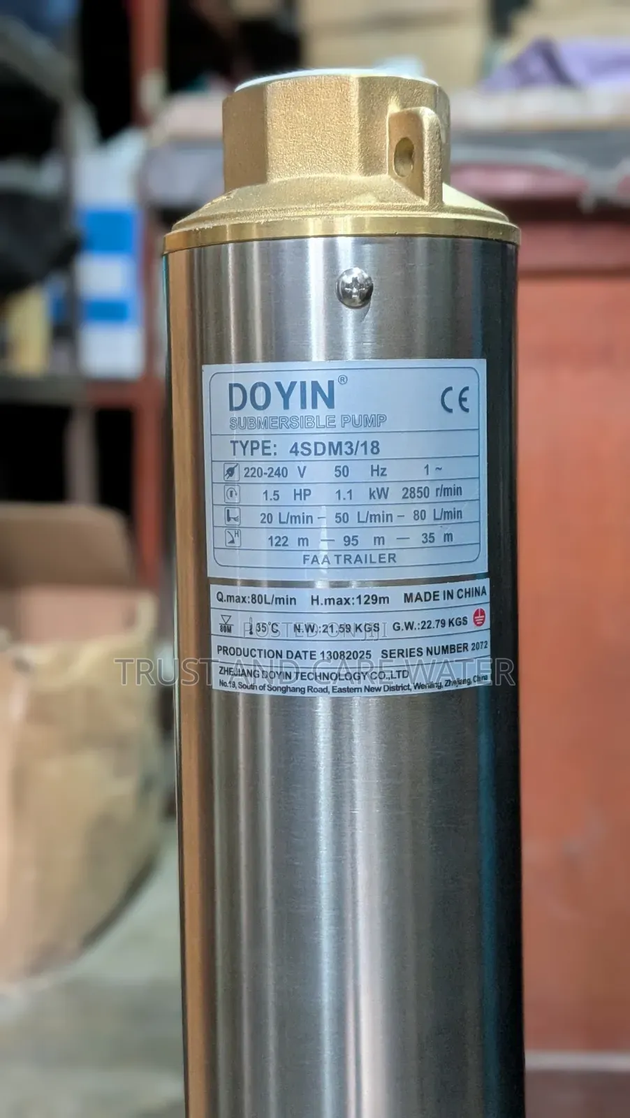 Doyin Submersible Pump 1.5hp