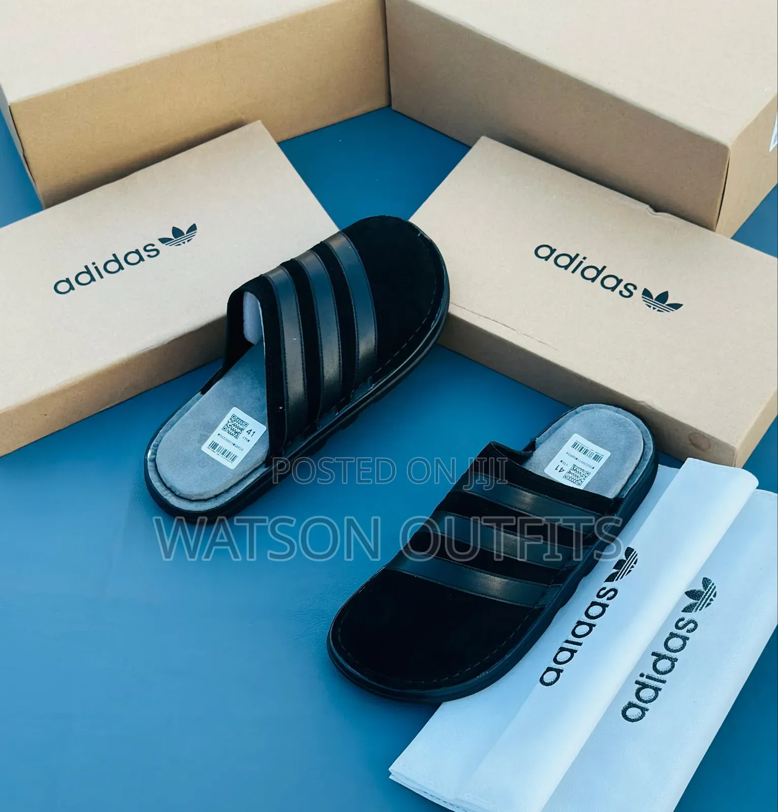 Tommy and Adidas Brands Men's Quality Leather Sandals Very Classic