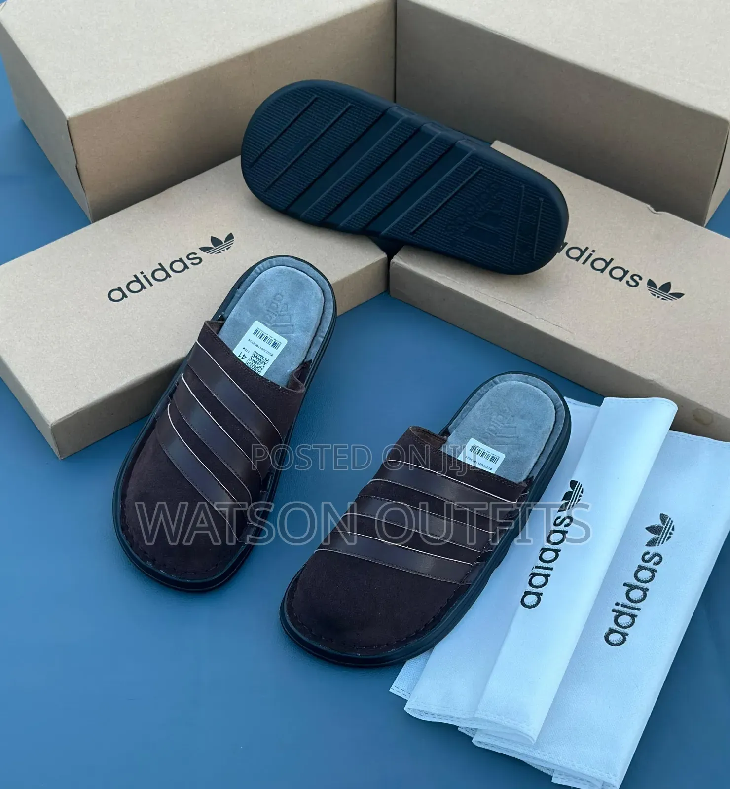 Tommy and Adidas Brands Men's Quality Leather Sandals Very Classic