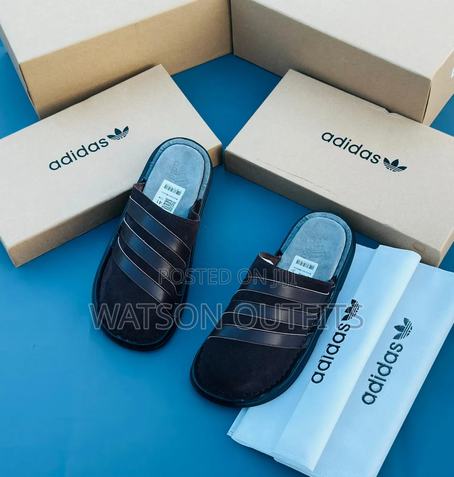Tommy and Adidas Brands Men's Quality Leather Sandals Very Classic
