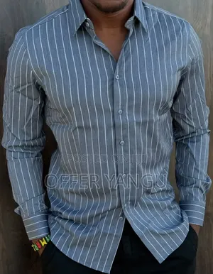 Striped Long-Sleeve Casual Shirt